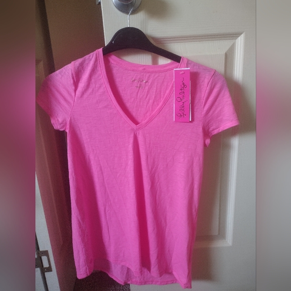 Lilly Pulitzer Etta Top Prosecco Pink XXS - Picture 2 of 3